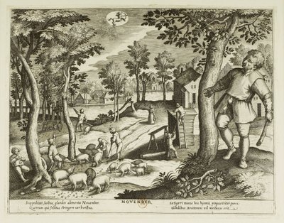 Maanden. 11, november door Jacques Callot