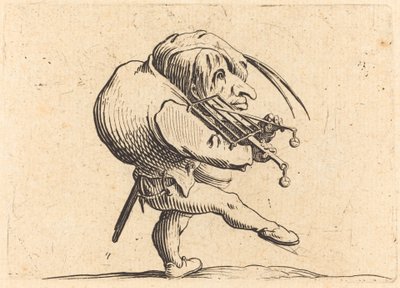 Man die een Rooster Schraapt door Jacques Callot