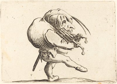Man die een Rooster Schraapt door Jacques Callot