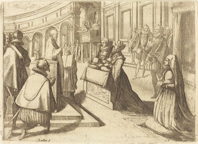 Huwelijk van Margaretha van Oostenrijk en Filips III door Jacques Callot