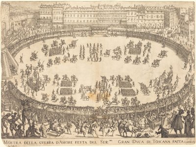 Parade in het amfitheater door Jacques Callot