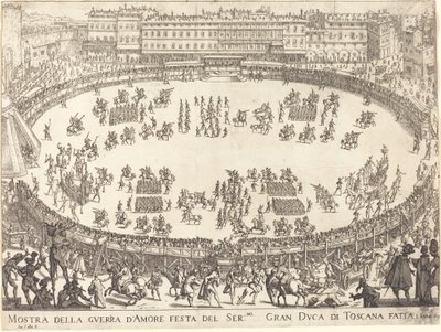 Parade in het Amfitheater door Jacques Callot