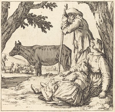 Boerenkoppel met Koe door Jacques Callot