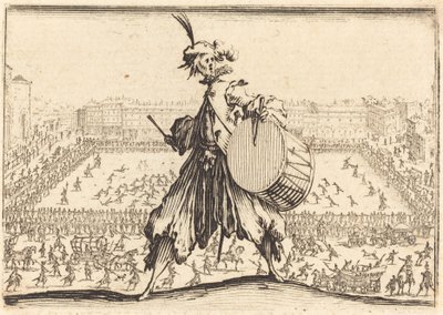 Piazza Santa Croce, Florence, ca. 1617 door Jacques Callot