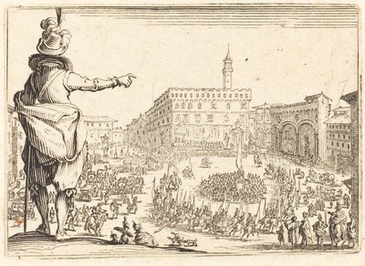 Piazza della Signoria, Florence, ca. 1622 door Jacques Callot