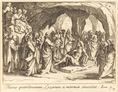 Opwekking van Lazarus door Jacques Callot