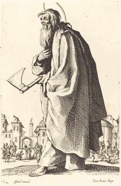 Sint Thaddeus, gepubliceerd 1631 door Jacques Callot