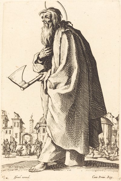 Sint Thaddeus, gepubliceerd 1631 door Jacques Callot