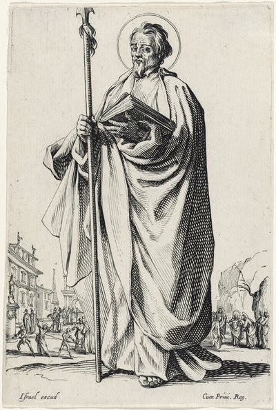 Sint Thomas uit Les Grands Apôtres, 1631 door Jacques Callot