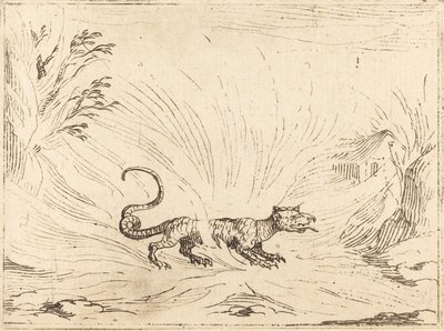 Salamander omringd door vlammen door Jacques Callot