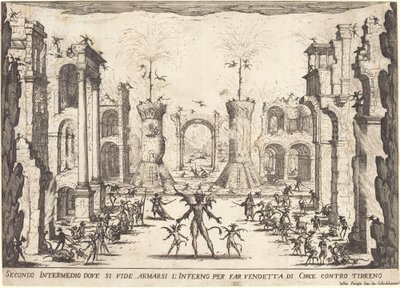 Tweede intermezzo, 1617 door Jacques Callot