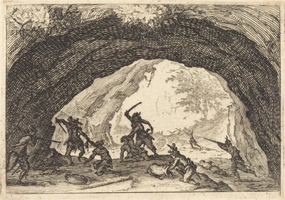 Soldaten Aanvallende Rovers door Jacques Callot