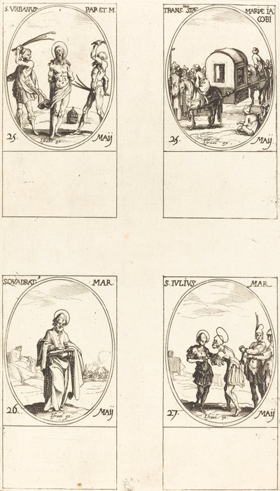St. Urban, De Vertaling van St. Maria van Jacobus, St. Quadrat, St. Julius door Jacques Callot