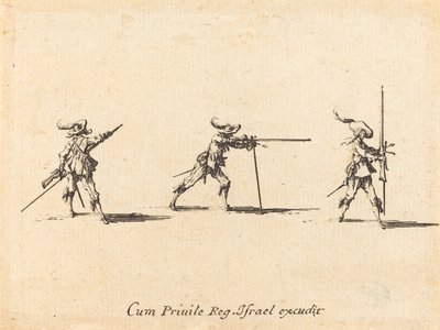 Het Innemen van de Schietpositie met het Musket, 1634-1635 door Jacques Callot