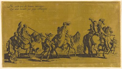 Die Bohemiens marschieren: Die Vorhut door Jacques Callot