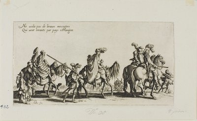 De Bohemiens Marcheren, uit De Bohemiens door Jacques Callot