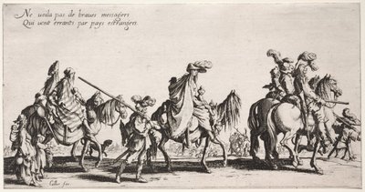 De Bohemiens: De Bohemiens Marcheren: De Voorhoede door Jacques Callot
