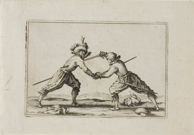 Het duel met zwaarden, uit De Caprices door Jacques Callot