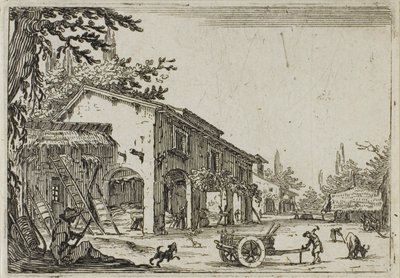 De fabriek, uit De Caprices door Jacques Callot