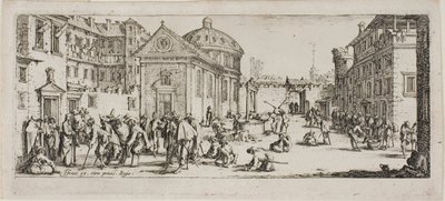 Het ziekenhuis, plaat vijftien uit De ellende van de oorlog door Jacques Callot
