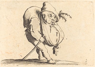 De Kreupele met een Stok door Jacques Callot