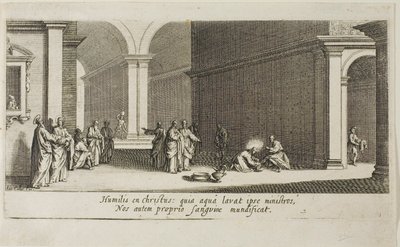 De grote rots, uit Diverse scènes ontworpen in Florence door Jacques Callot
