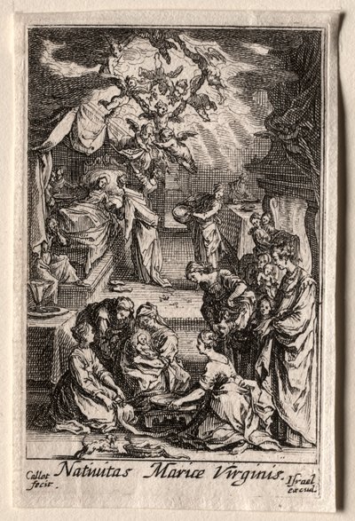 Het leven van de Maagd: De geboorte van de Maagd door Jacques Callot