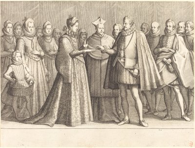 Het Huwelijk van Ferdinando en Christine van Lotharingen door Jacques Callot