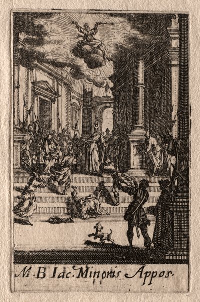 Het Martelaarschap van de Apostelen: St. Jacobus de Mindere door Jacques Callot