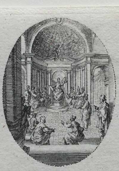 De Mysteries van de Passie: Christus die Disputeert met de Dokters door Jacques Callot