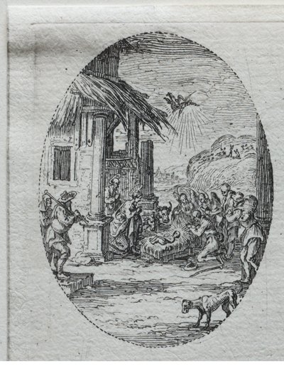 De mysteries van de passie: De aanbidding van de herders door Jacques Callot