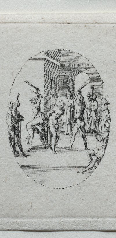 De Mysteriën van de Passie: De Geseling door Jacques Callot