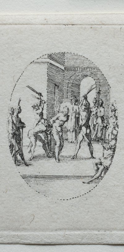 De Mysteries van de Passie: De Geseling door Jacques Callot