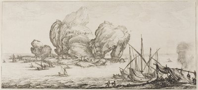 De Zeeslag, uit Verschillende Scènes Ontworpen in Florence door Jacques Callot