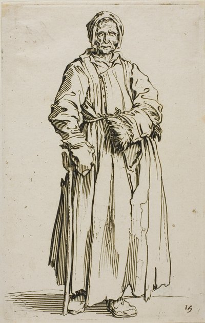 De eenogige vrouw, plaat vijftien uit De bedelaars door Jacques Callot