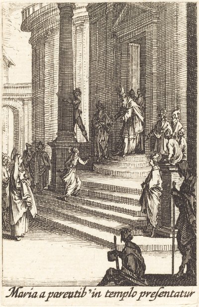 De presentatie van de Maagd door Jacques Callot