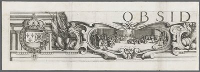 Het beleg van La Rochelle: Plaat 1, 1628-1630 door Jacques Callot