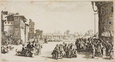 De slavenmarkt door Jacques Callot