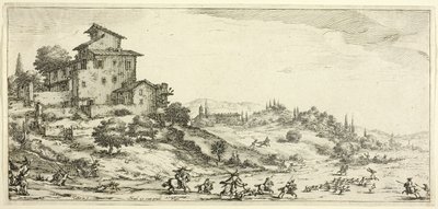 De Hertenjacht, uit Verschillende Scènes Ontworpen in Florence door Jacques Callot