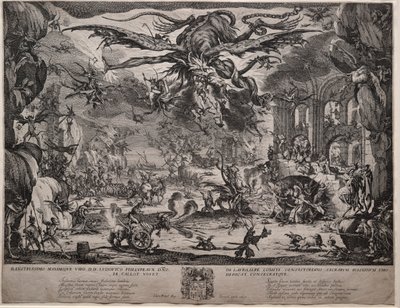 De Verleiding van Sint Antonius tweede versie, 1635 door Jacques Callot