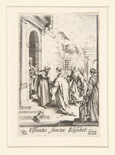De Visitatie, nr. 6, uit Het Leven van de Maagd door Jacques Callot