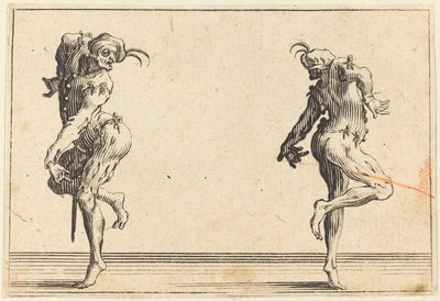 Twee Pantalons Dansen door Jacques Callot