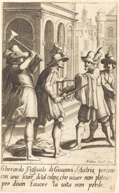 Gherardo door Jacques Callot after Matteo Rosselli