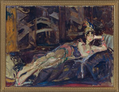 Ida Rubinstein als Zobeide in het ballet Sheherazade door Nicholas Rimsky Korsakov door Jacques Emile Blanche