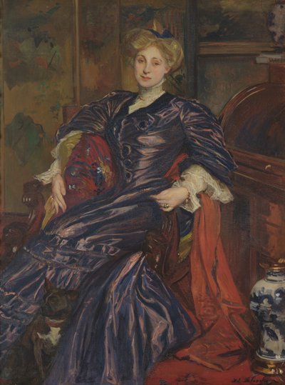 Portret van mevrouw Emily Montgomery-Lang, 1911 door Jacques Emile Blanche
