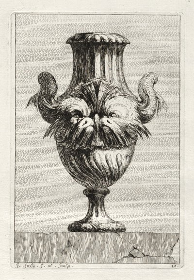 Suite van vazen: Plaat 10, 1746 door Jacques Francois Joseph Saly