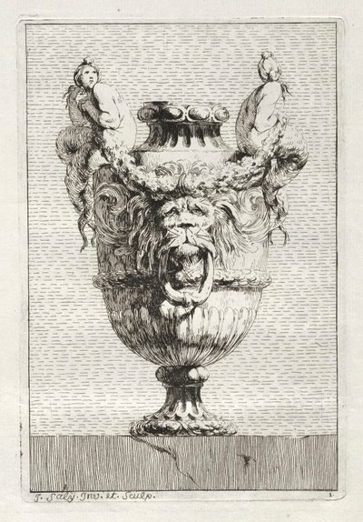 Suite van Vazen: Plaat 1, 1746 door Jacques Francois Joseph Saly