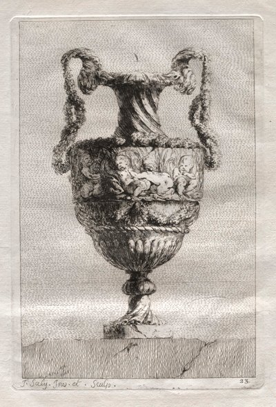Suite van vazen: Plaat 23, 1746 door Jacques Francois Joseph Saly