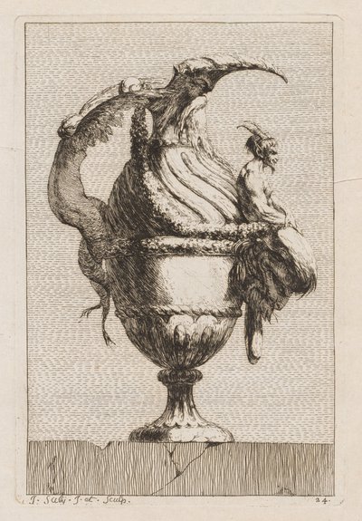 Suite van vazen: Plaat 24, 1746 door Jacques Francois Joseph Saly