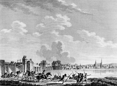 Franse Revolutie: Deroute de Passy op 13 juli 1793 door Jacques Francois Joseph Swebach